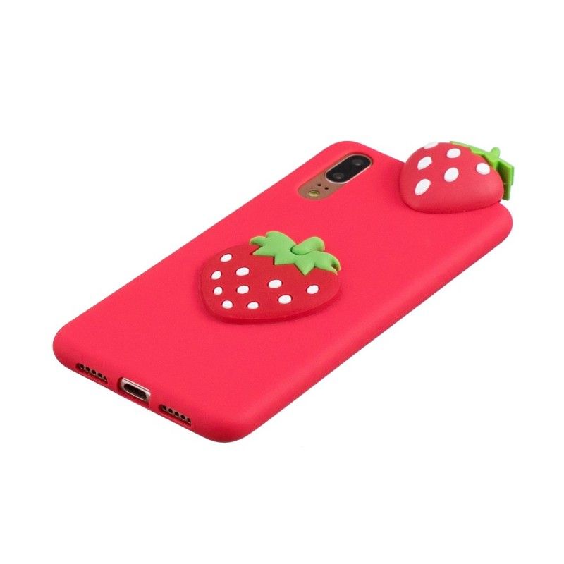 Coque Huawei P20 3d Fraise