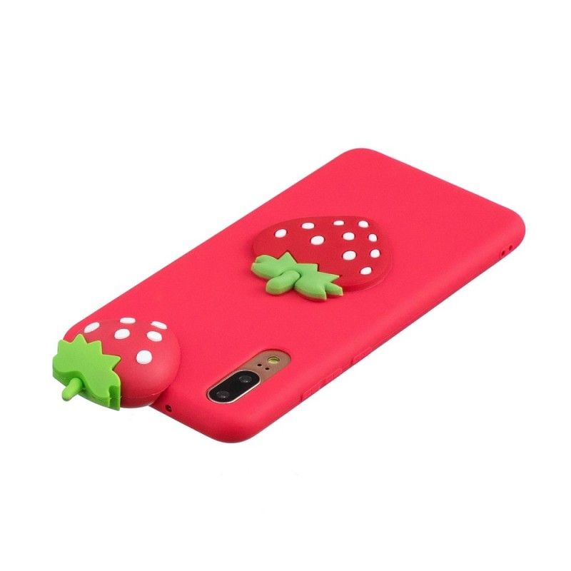 Coque Huawei P20 3d Fraise