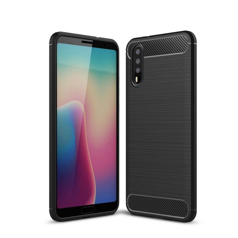 Coque Huawei P20 Fibre Carbone Brossée