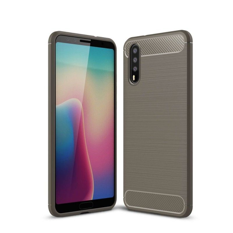 Coque Huawei P20 Fibre Carbone Brossée