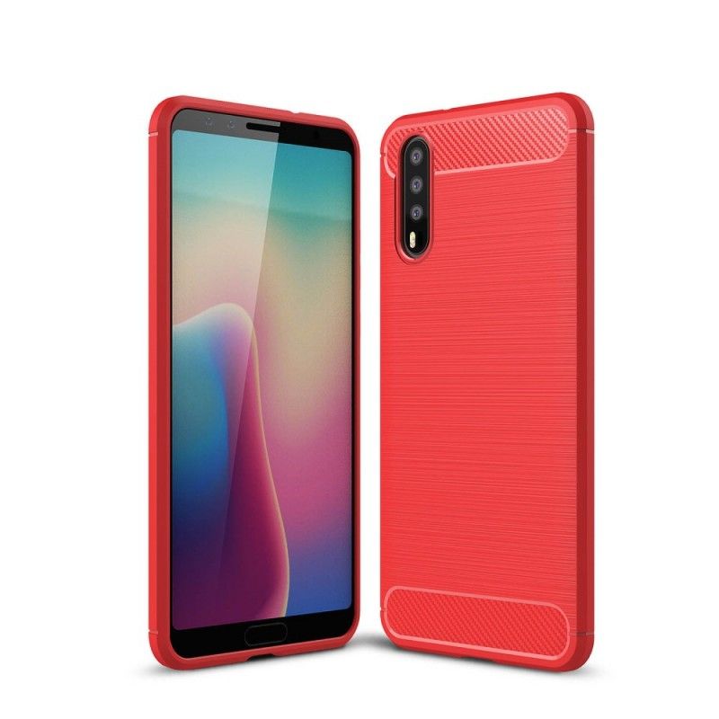 Coque Huawei P20 Fibre Carbone Brossée