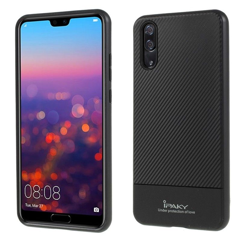 Coque Huawei P20 Ipaky Fibre Carbone