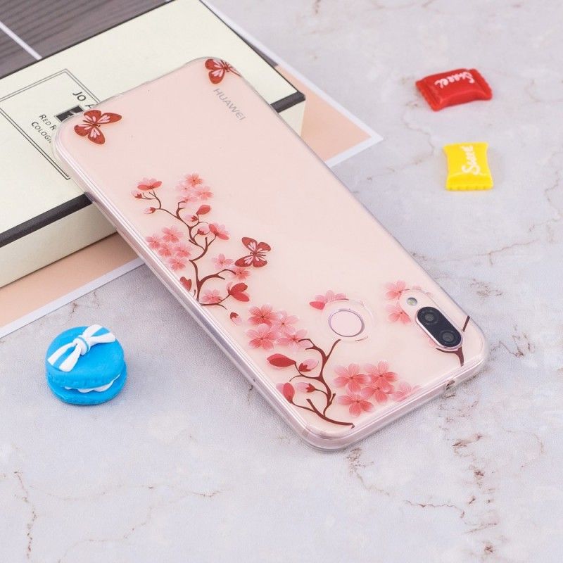 Coque Huawei P20 Lite Transparente Arbre Fleuri