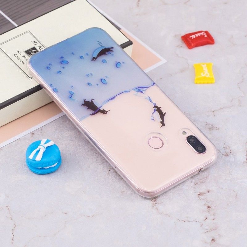 Coque Huawei P20 Lite Transparente Jeu De Pingouins