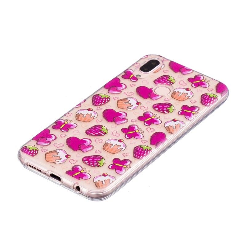 Coque Huawei P20 Lite Transparente Love Cakes