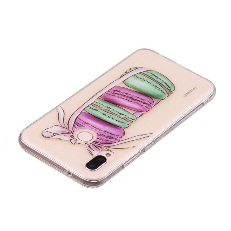 Coque Huawei P20 Lite Transparente Macarons Gourmands