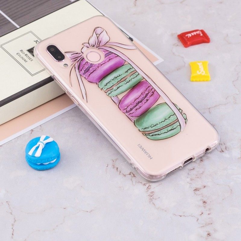 Coque Huawei P20 Lite Transparente Macarons Gourmands