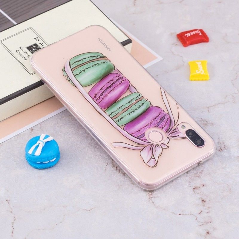 Coque Huawei P20 Lite Transparente Macarons Gourmands