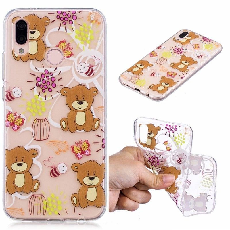 Coque Huawei P20 Lite Transparente Oursons Et Abeilles