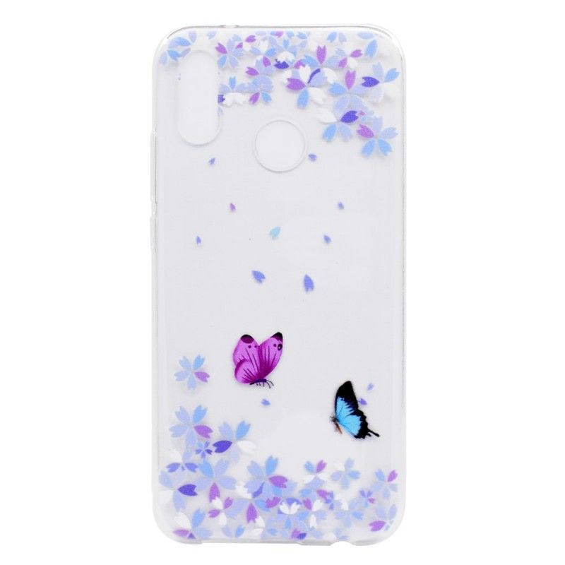 Coque Huawei P20 Lite Transparente Papillons Et Fleurs