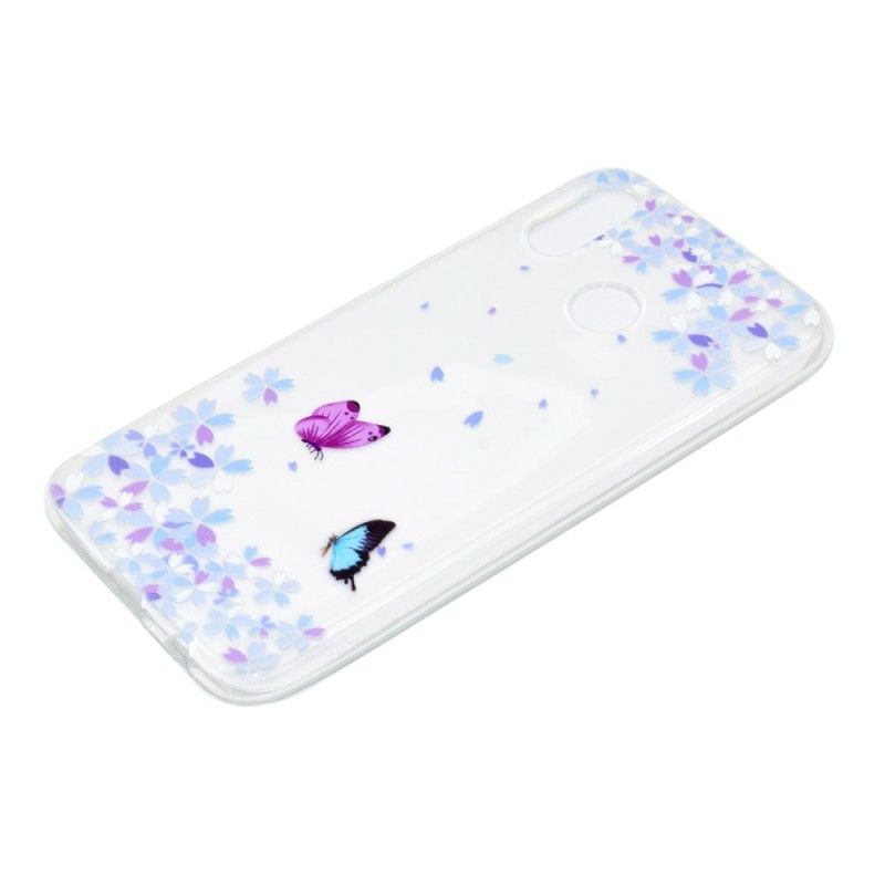 Coque Huawei P20 Lite Transparente Papillons Et Fleurs