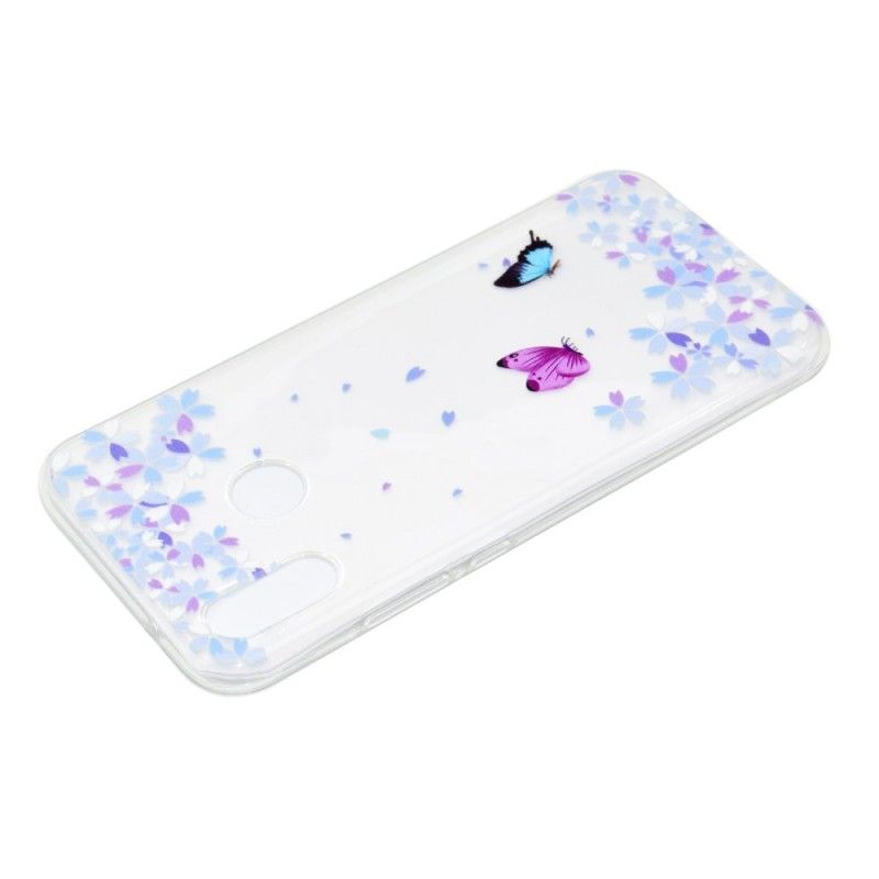 Coque Huawei P20 Lite Transparente Papillons Et Fleurs