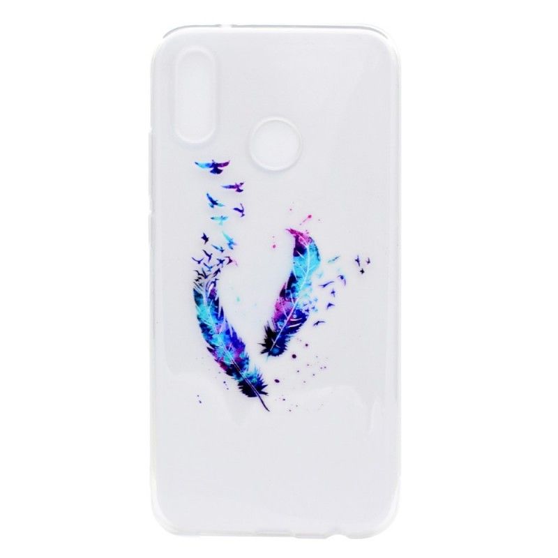 Coque Huawei P20 Lite Transparente Plumes