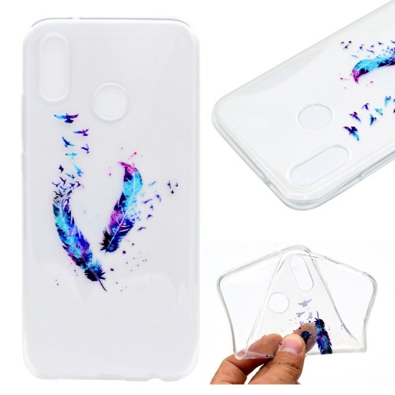 Coque Huawei P20 Lite Transparente Plumes