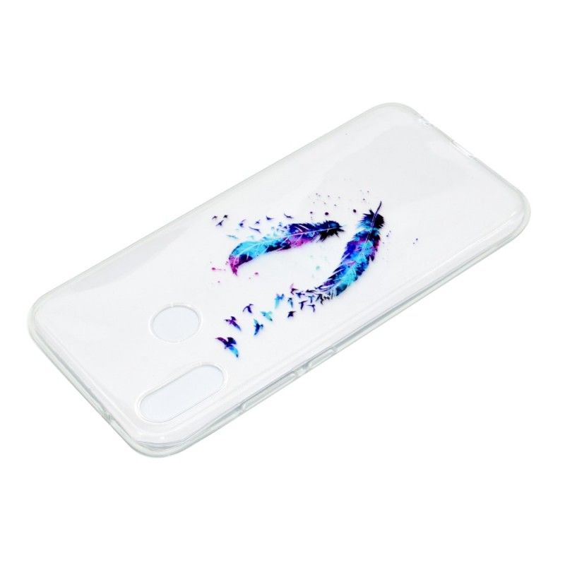 Coque Huawei P20 Lite Transparente Plumes