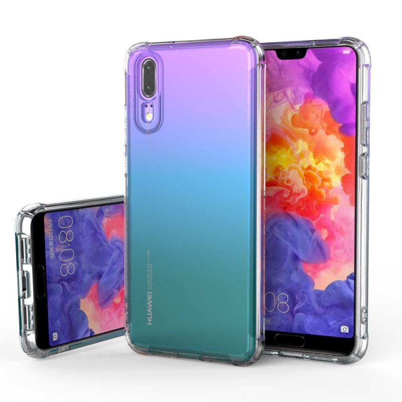 Coque Huawei P20 Transparente Leeu Coussins Protecteurs