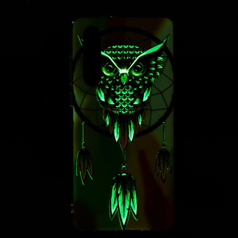 Coque Huawei P30 Attrape Rêves Hibou Fluorescente