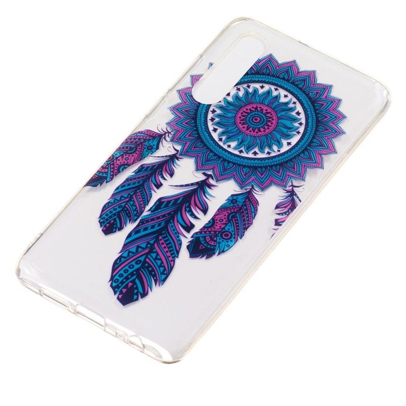 Coque Huawei P30 Attrape Rêves Plumes Bleues