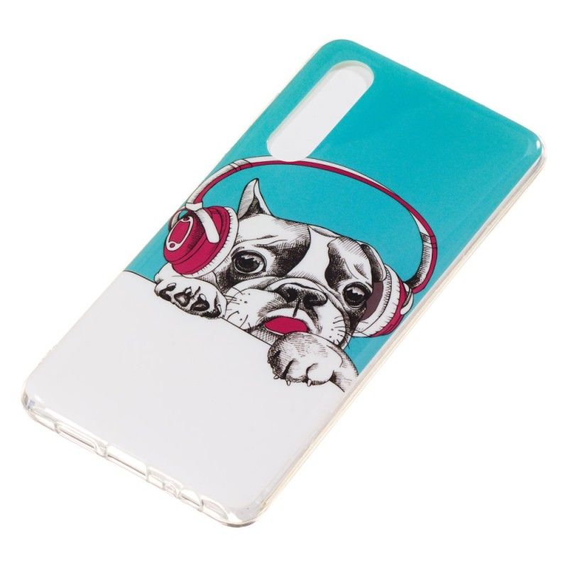 Coque Huawei P30 Chien Fluorescente