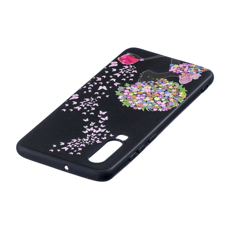 Coque Huawei P30 Femme À La Tête Fleurie