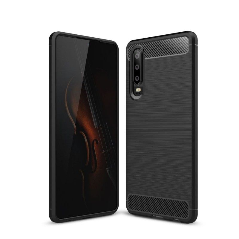 Coque Huawei P30 Fibre Carbone Brossée