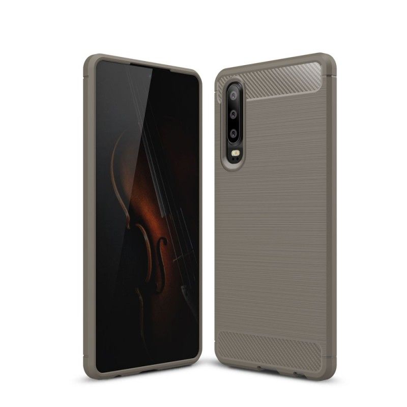 Coque Huawei P30 Fibre Carbone Brossée