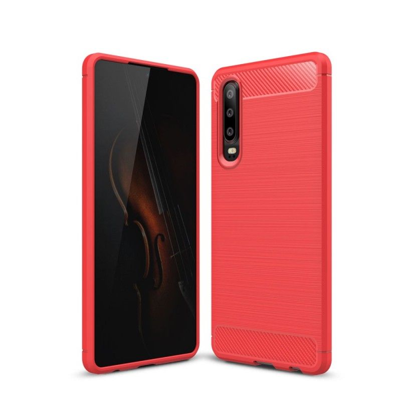 Coque Huawei P30 Fibre Carbone Brossée