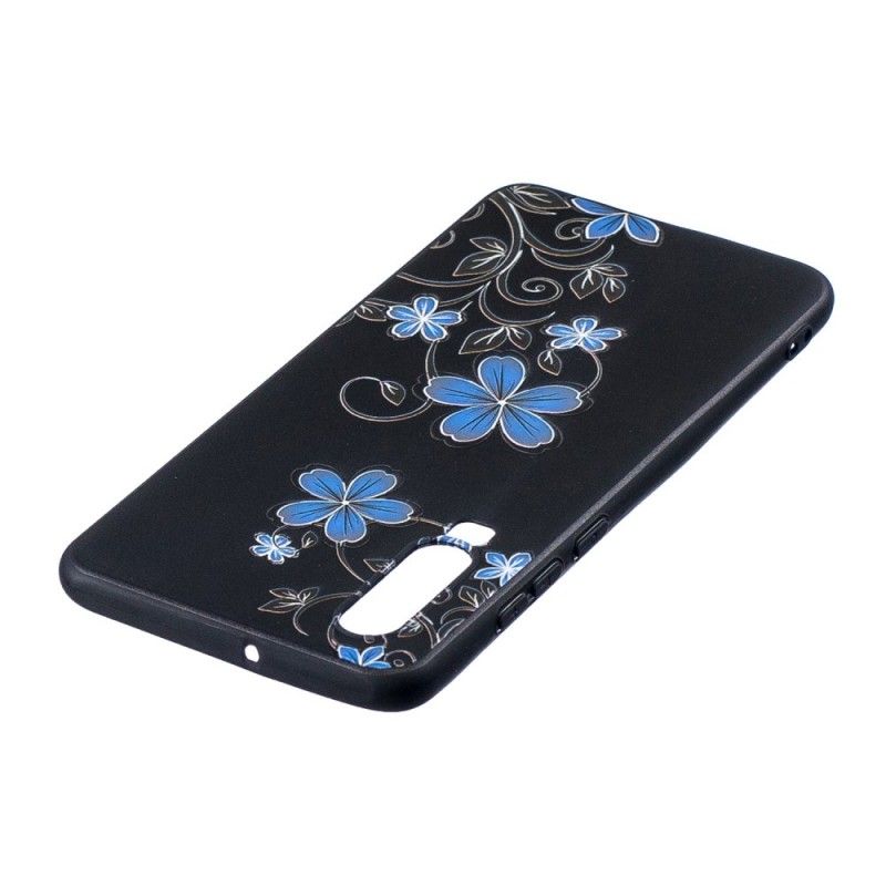 Coque Huawei P30 Fleurs Bleues