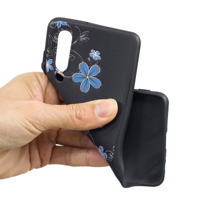 Coque Huawei P30 Fleurs Bleues