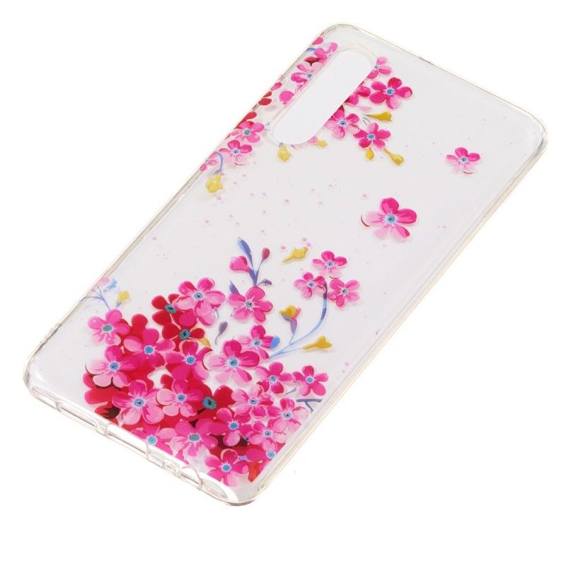 Coque Huawei P30 Fleurs Jaunes Et Magentas