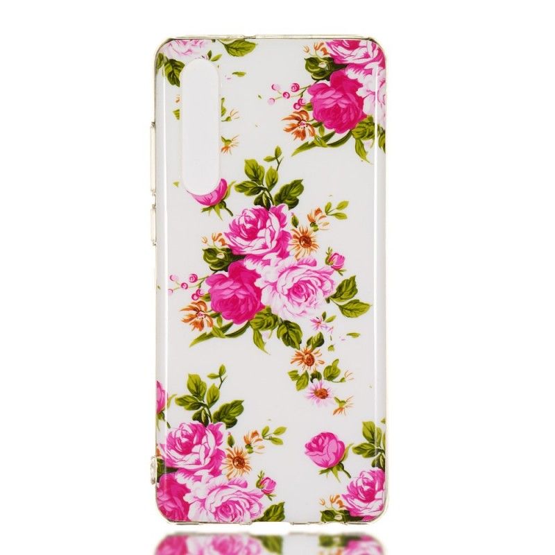 Coque Huawei P30 Fleurs Liberty Fluorescente