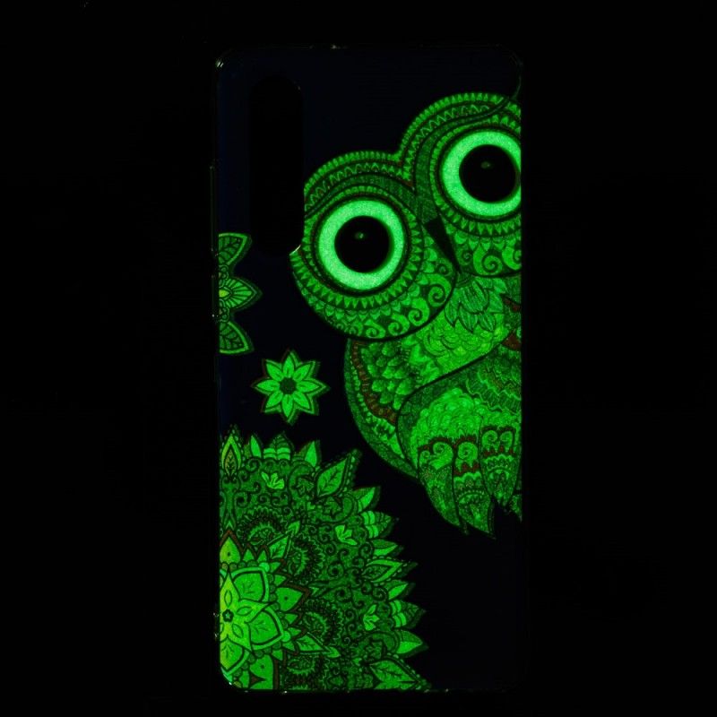 Coque Huawei P30 Hibou Mandala Fluorescent