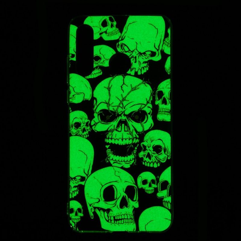 Coque Huawei P30 Lite Attention Têtes De Mort Fluorescente