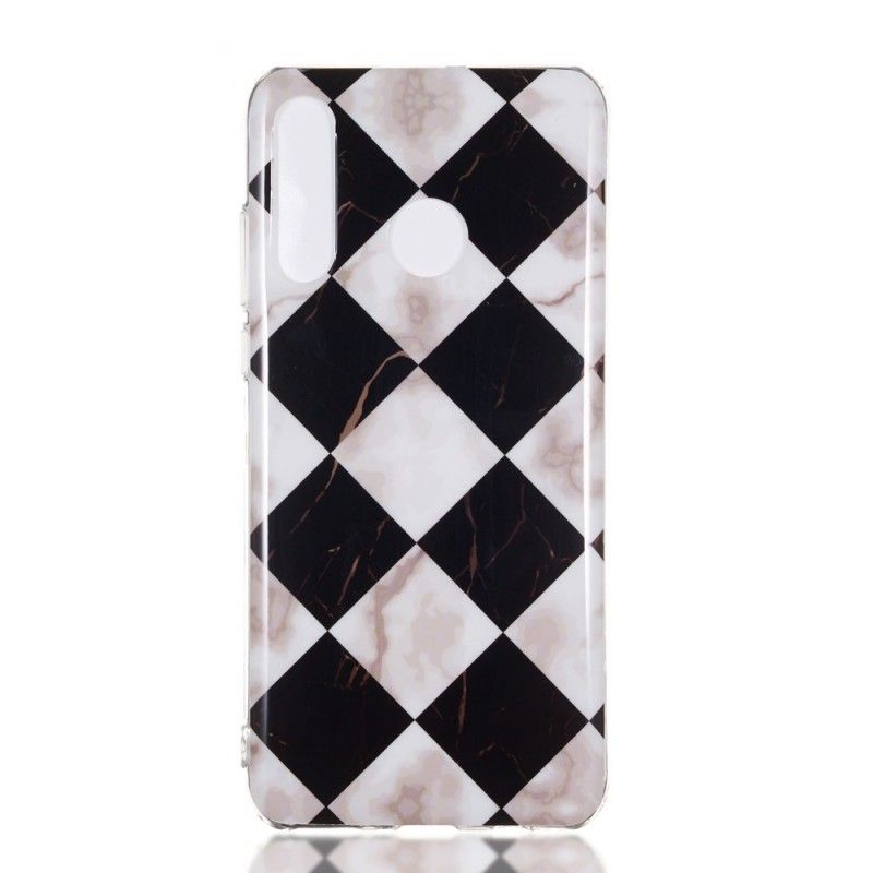 Coque Huawei P30 Lite Carrés Noirs Et Blancs