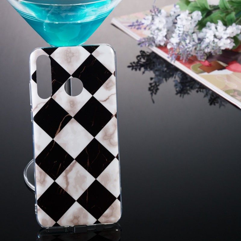 Coque Huawei P30 Lite Carrés Noirs Et Blancs