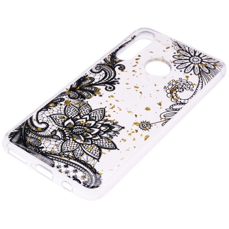 Coque Huawei P30 Lite Dentelle Et Poussière D'or