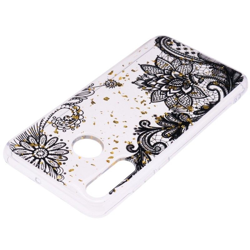 Coque Huawei P30 Lite Dentelle Et Poussière D'or