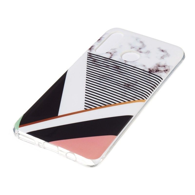 Coque Huawei P30 Lite Effet Marbre Geométrie Line