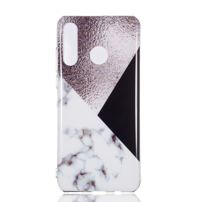 Coque Huawei P30 Lite Effet Marbre Geométrie Violet