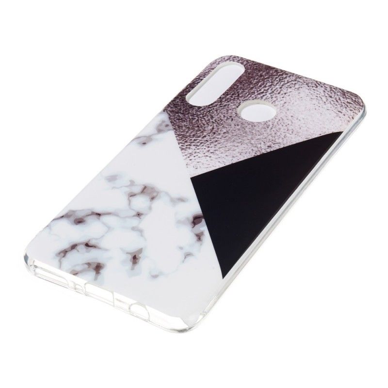 Coque Huawei P30 Lite Effet Marbre Geométrie Violet