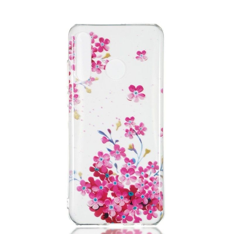 Coque Huawei P30 Lite Fleurs Jaunes Et Magentas
