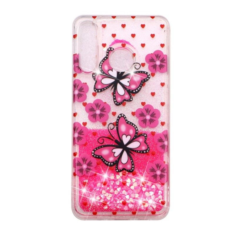 Coque Huawei P30 Lite Papillons Glitters