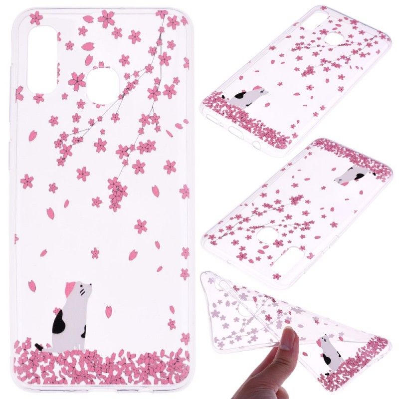 Coque Huawei P30 Lite Pétales Et Chat