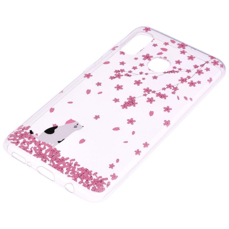 Coque Huawei P30 Lite Pétales Et Chat