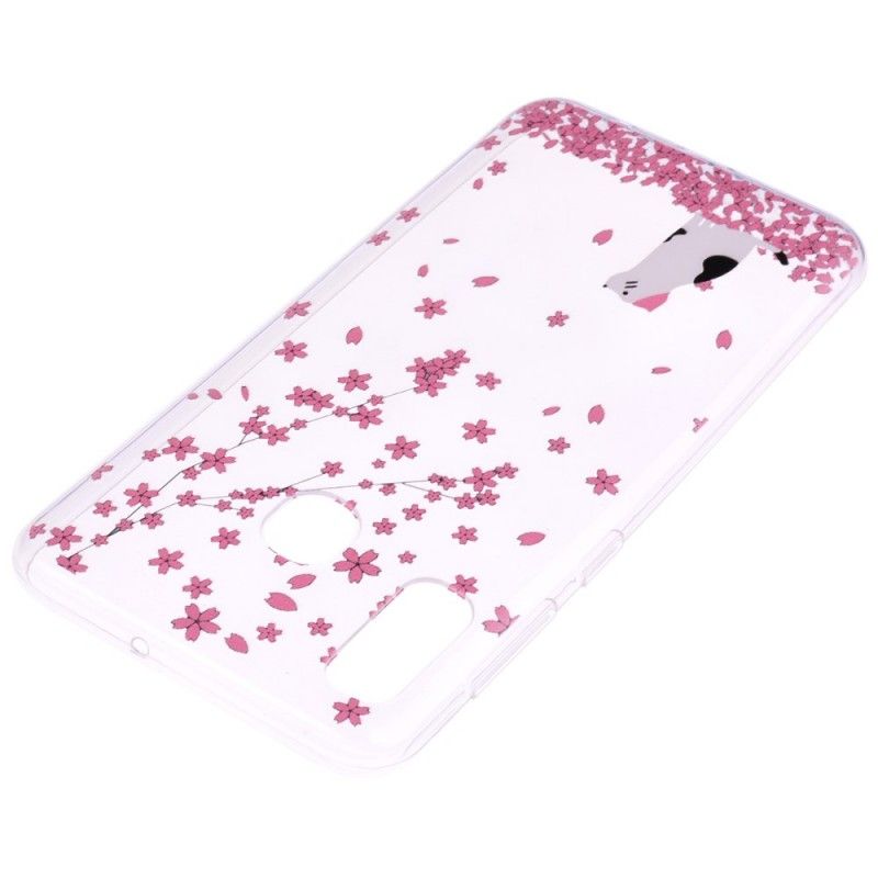 Coque Huawei P30 Lite Pétales Et Chat