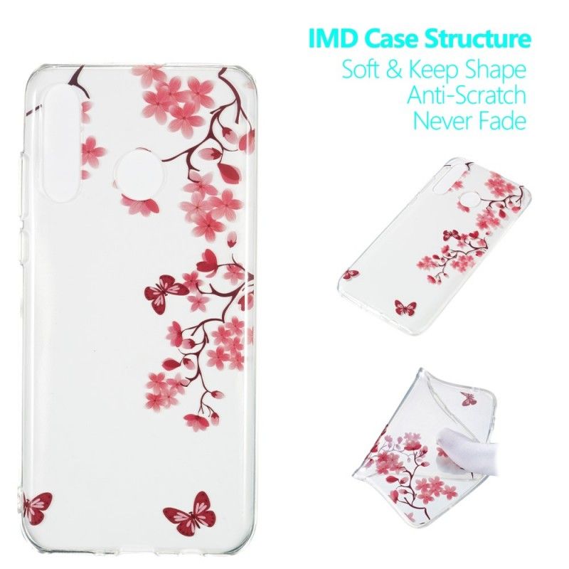 Coque Huawei P30 Lite Transparente Arbre Fleuri