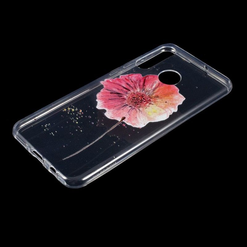 Coque Huawei P30 Lite Transparente Coquelicot Aquarelle