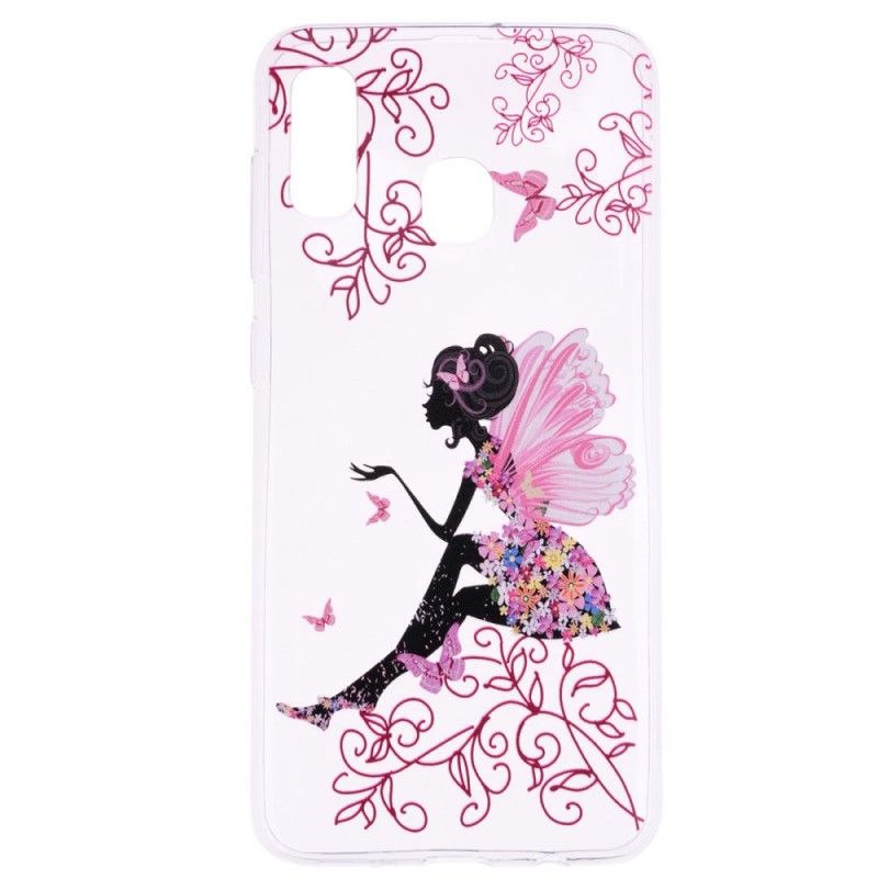 Coque Huawei P30 Lite Transparente Fée Fleurie