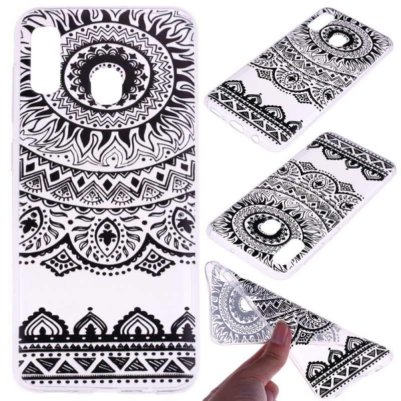 Coque Huawei P30 Lite Transparente Fleurs Mandala