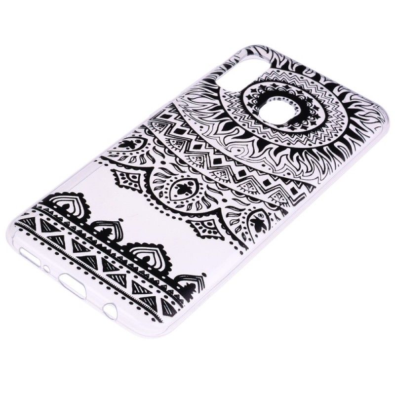 Coque Huawei P30 Lite Transparente Fleurs Mandala